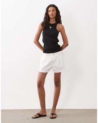ASOS - Denim Frayed Hem Short - Lyst