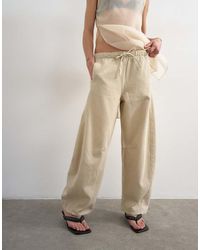 TOPSHOP - Pull On Barrel Jean - Lyst