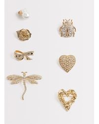 ASOS - Pack Of 7 Brooches With Eclectic Design - Lyst