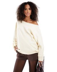 ASOS - Off Shoulder Oversized Sweatshirt - Lyst