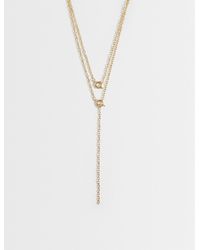 ASOS - Multi-Row Chain Necklace With O-Ring Details - Lyst