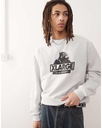 X-Large - Sweatshirt Met Schuin Og-Logo - Lyst