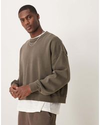 Abercrombie & Fitch - Cropped Crew Sweatshirt - Lyst