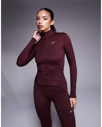 Nike - Nike One Training Dri-fit Full Zip Fitted Long Sleeve Top - Lyst