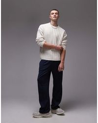 TOPMAN - Relaxed Fit Rib Jumper - Lyst