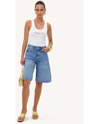 Loavies - Golden Glow Tank Top With Beaded Text - Lyst