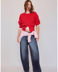 Stradivarius - Raglan Sleeve Knit Cardigan - Lyst