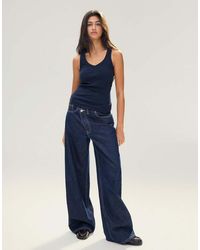 Bershka - Basic Rib Vest Top - Lyst