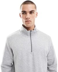 Jack & Jones - Oversize Quarter Zip Sweatshirt - Lyst