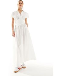 ASOS - Midi Shirt Dress With Wrap Around Waist And Revere Collar - Lyst