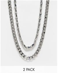 ASOS - 2 Pack Midweight Chain Set - Lyst