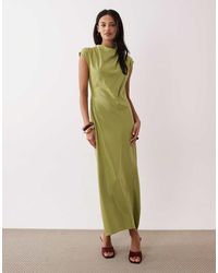 Nobody's Child - Eden Cap Sleeve Cowl Neck Satin Midaxi Dress - Lyst