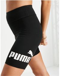 PUMA - Pantalones cortos negros estilo legging - Lyst