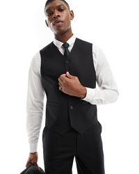 ASOS - Slim Linen Mix Suit Waistcoat - Lyst