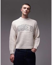 Obey - Collegiate Knitted Jumper - Lyst