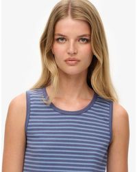 Superdry - Athletic Essentials Jersey Stripe Tank Top - Lyst
