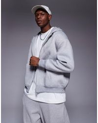 ASOS - Heavyweight Oversized Scuba Hoodie With Zip - Lyst