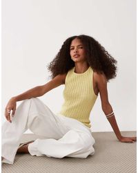 ASOS - Ribbed Racer Boucle Tank Top - Lyst