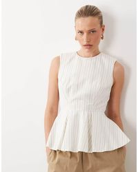 ASOS - Tailored Peplum Top - Lyst