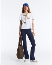 Oysho - High-Rise Comfortlux Flare Trousers - Lyst