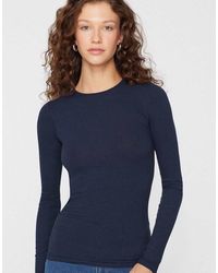 Tezenis - Long Sleeve Round Neck Ribbed Top - Lyst