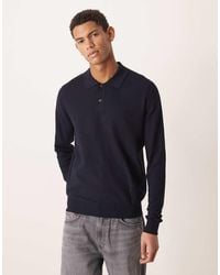 Mango - Cotton Mix Knitted Polo Top - Lyst
