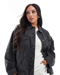 ASOS - Chaqueta Vaquera Lavado Extragrande De Estilo Años 90 De Asos Design Curve - Lyst