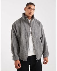 ASOS - Wool Look Bomber - Lyst