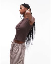 TOPSHOP - – jersey-oberteil - Lyst