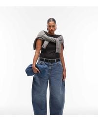 ASOS - Asos Design Curve Slim Barrel Jeans - Lyst