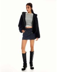 Bershka - Veste à capuche en fausse fourrure - Lyst