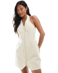 Miss Selfridge - Tailored Halter Mini Dress - Lyst