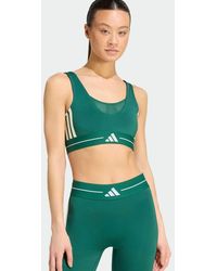 adidas Originals - Hyperglam 3-stripes Colourblock Light Support Bra - Lyst
