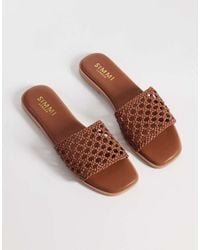 SIMMI - Simmi London Luna Woven Flat Sandals - Lyst