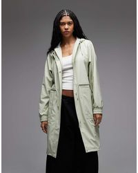 Rains - 18550 String Waterproof Cinched Longer Parka Jacket - Lyst