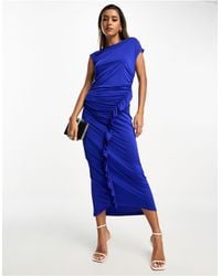 & Other Stories - Midi Dress With Fluted Wrap - Lyst