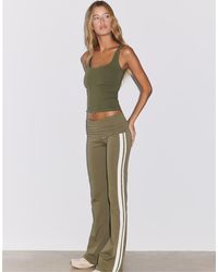 Stradivarius - Turn-Down Waist Bell Bottom Trousers - Lyst