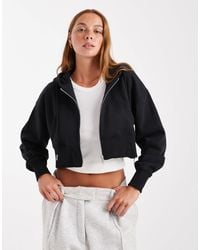 Cotton On - Plush Boxy Cropped Zip Through Fleece - Lyst