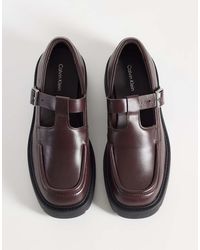 Calvin Klein - Chunky Leather Loafers - Lyst