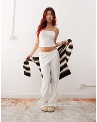 Monki - Mix And Match Pointelle Lace Mini Pyjama Top With Small Bows - Lyst
