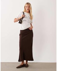 ASOS - Linen Bias Midaxi Skirt - Lyst