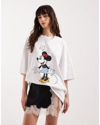 ASOS - Oversized T-Shirt Met Disney Minnie Mouse-Print - Lyst