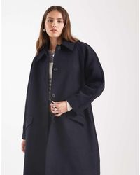 ASOS - Mid Length Car Coat With Quilted Lining - Lyst