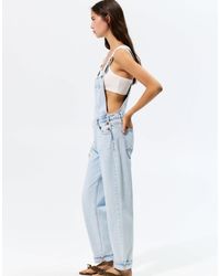 Pull&Bear - – lange jeans-latzhose - Lyst