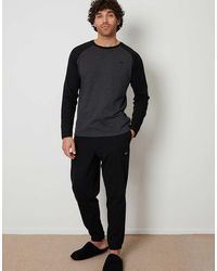 Threadbare - 'Baddaway' Cotton Blend Contrast Sleeve Pyjama Set - Lyst