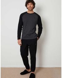 Threadbare - 'Baddaway' Cotton Blend Contrast Sleeve Pyjama Set - Lyst