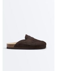 Oysho - Suede Clogs - Lyst