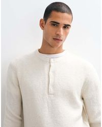 Brave Soul - Studio Knitted Henley Jumper - Lyst