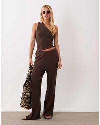 ASOS - Rib Knit Straight Leg Trouser Co-Ord - Lyst