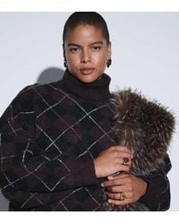 ASOS - Asos Design Curve High Neck Argyle Sweater - Lyst